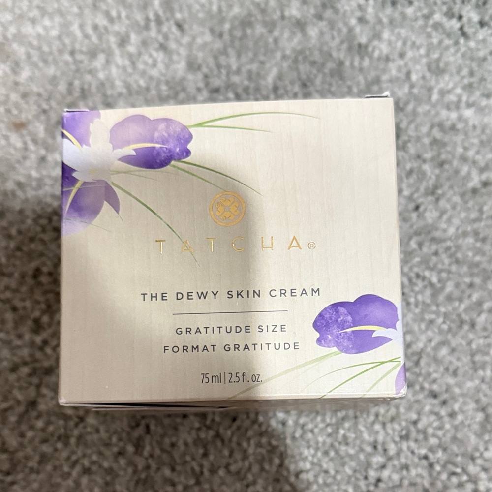 Tatcha The Dewy Skin Cream - Elegant Purple and Cream